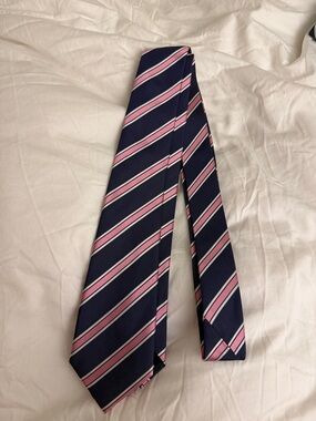 Banana Republic Tie - Navy Blue, Pink, White